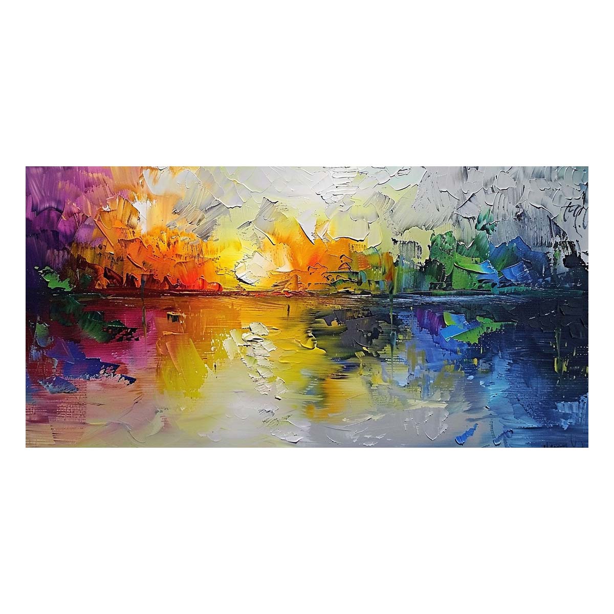 Original creation Landscape Hand painted Oil Painting Canvas Wall Art For Home Living Room Unframed/Rolled #018
