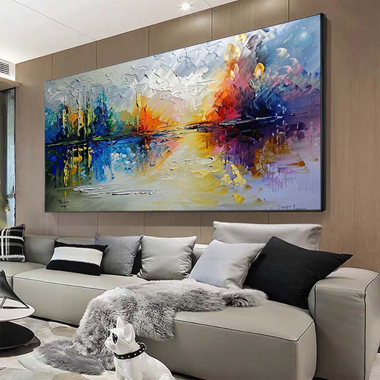 Original creation Landscape Hand painted Oil Painting Canvas Wall Art For Home Living Room Unframed/Rolled #017