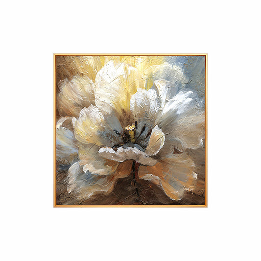 Nordic Light Flower Hand Painting Wall Paintings Decorative Painting The Living Room Luxury three-dimensional hand-painted Entra31in,No Frame