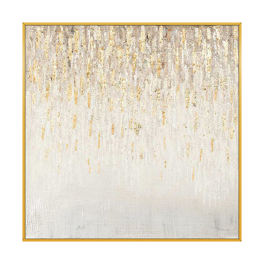 HandpaintedOilScandinavianModernLightGoldStarsLuxuryLivingRoomSofaBackdropDecorativePaintingPaintings 31in,No Frame