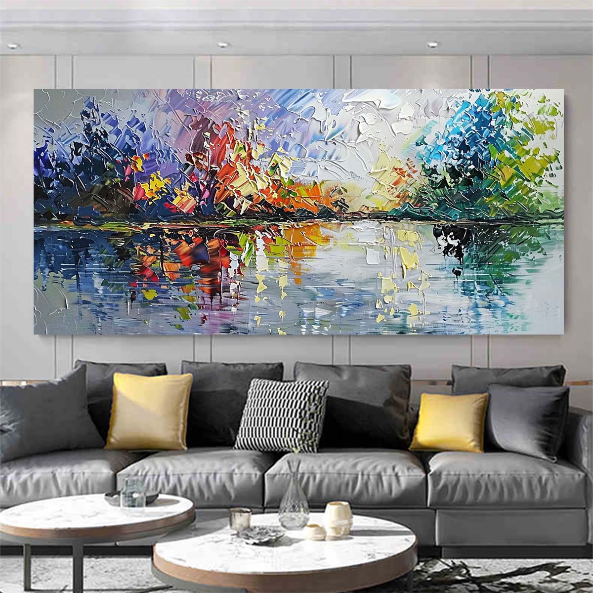 Original creation Landscape Hand painted Oil Painting Canvas Wall Art For Home Living Room Unframed/Rolled #040
