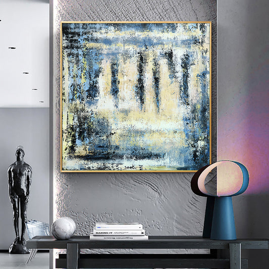 Abstract Landscape Painting Handmade Oil Painting On Canvas Modern Canvas Knife Landscape Paintings Wall Art,31inx31in,No Frame