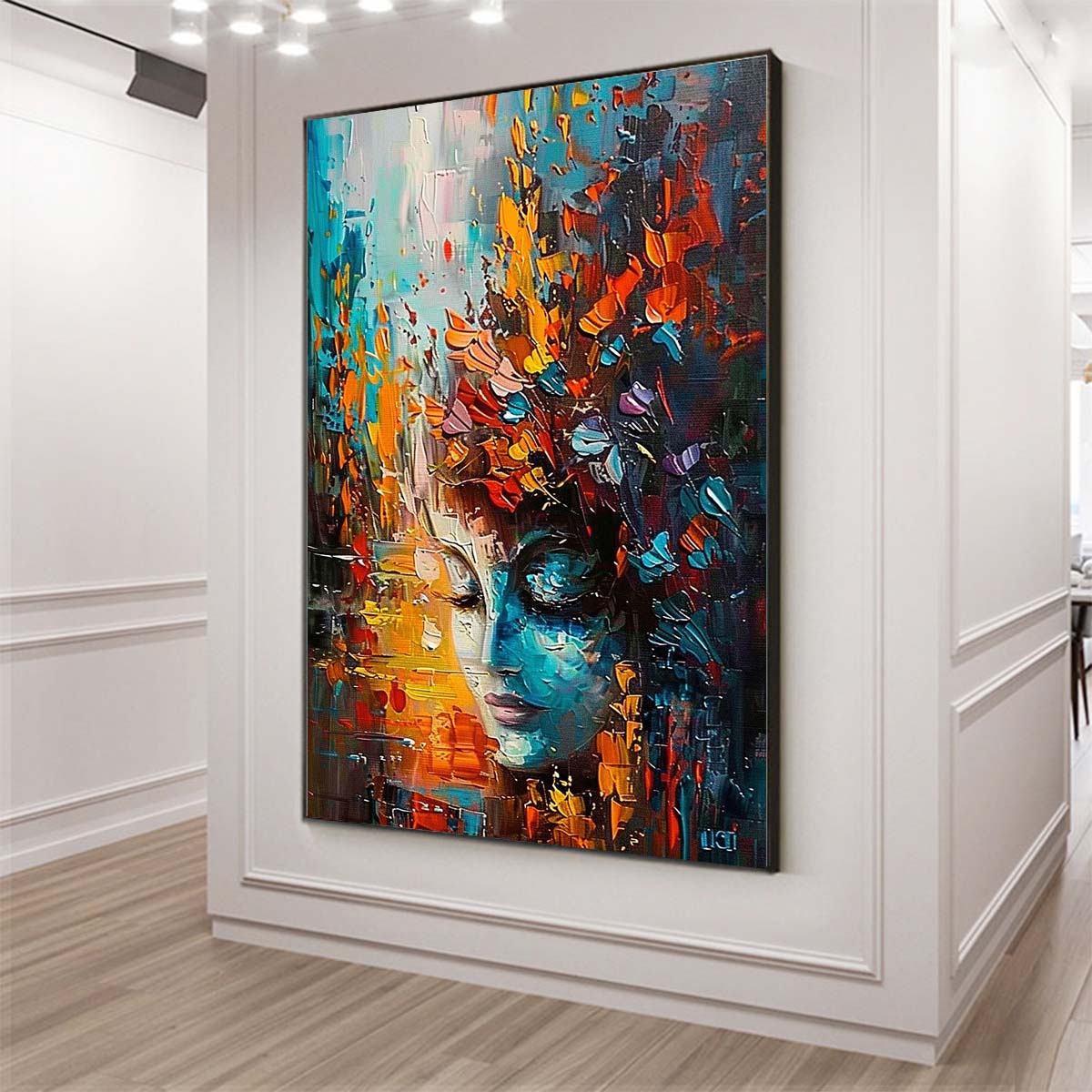 Original creation City Hand painted Oil Painting Canvas Wall Art For Home Living Room Unframed/Rolled #061