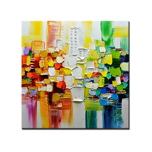 Wall Art Oil Painting On Canvas Handmade Abstract Canvas Artwork Painting Hand Painted Unframed For Living Room,31inx31in,No Frame