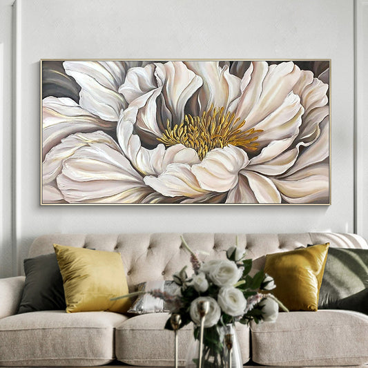 Hand-painted Oil Painting Decorative Painting The Living Room Door Entrance Flower Garden Mural Wall Paintings Wall Restaurant27inx54in,No Frame