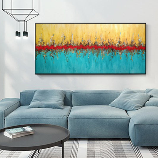 Hand-painted Oil Painting Abstract Modern Living Room Sofa Backdrop Painting Paintings Restaurant Shoreline Reflection Horizonta27inx54in,No Frame