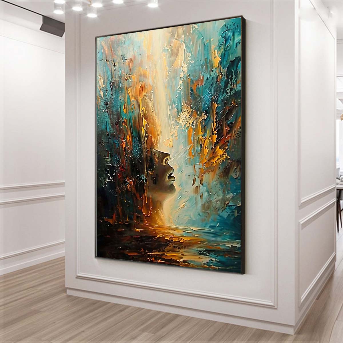 Original creation City Hand painted Oil Painting Canvas Wall Art For Home Living Room Unframed/Rolled #059
