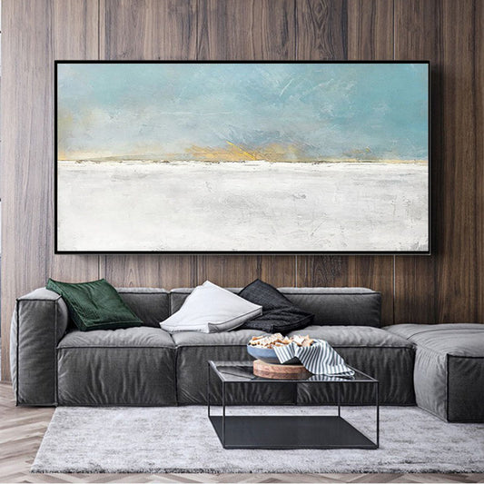 Hand painted oil on canvas original mural for the living room home decoration abstract wall art,27inx54in,No Frame