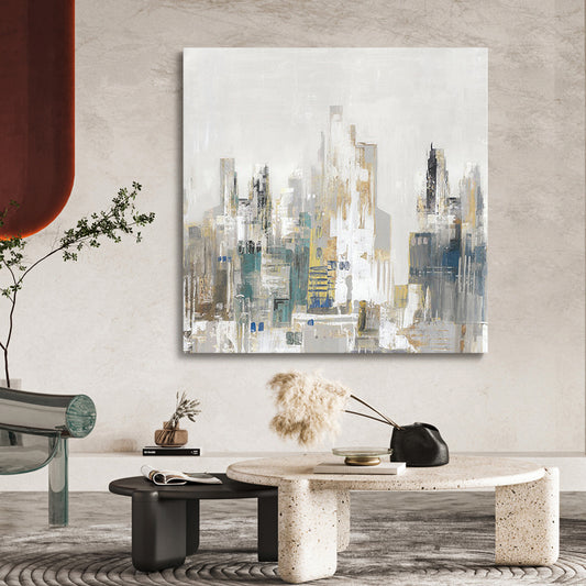 Modern American Aofa Background Wall Decorative Painting Simple Atmosphere Pure Hand Painted Abstract Oil Painting,31inx31in,No Frame