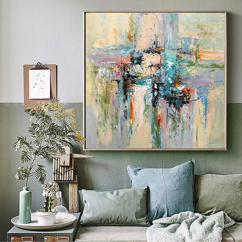 Free Shipping Texture Large Abstract Acrylic Painting Handmade Modern Canvas Art Decorative Color Abstract Paintings Wall
