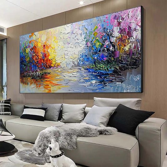 Original creation Landscape Hand painted Oil Painting Canvas Wall Art For Home Living Room Unframed/Rolled #029