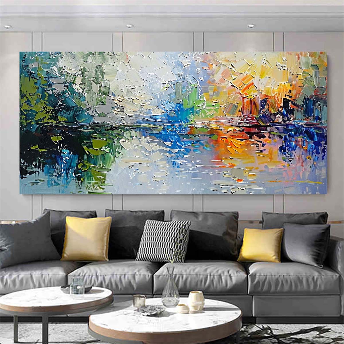 Original creation Landscape Hand painted Oil Painting Canvas Wall Art For Home Living Room Unframed/Rolled #048