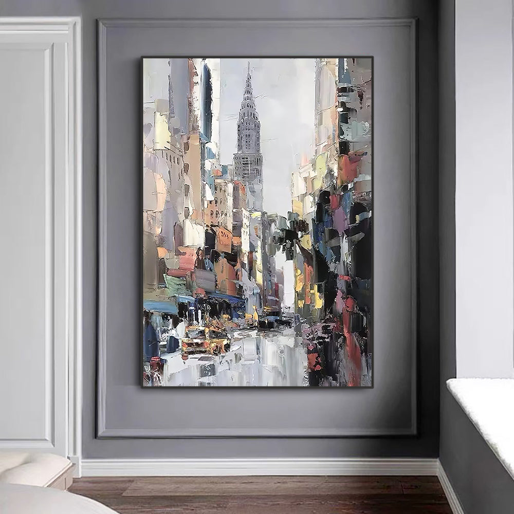 Hand painted Sunset Skyline Oil Painting On Canvas Sunrise Seascape Wall Art Oil Painting for Home Living Room,31inx47in,No Frame