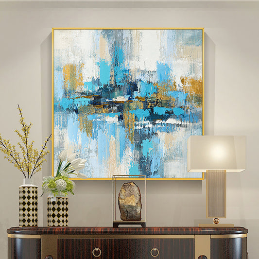 New Handmade Texture Abstract Oil Painting Fashion Modern Canvas Art Decorative Knife Landscape Paintings,31inx31in,No Frame