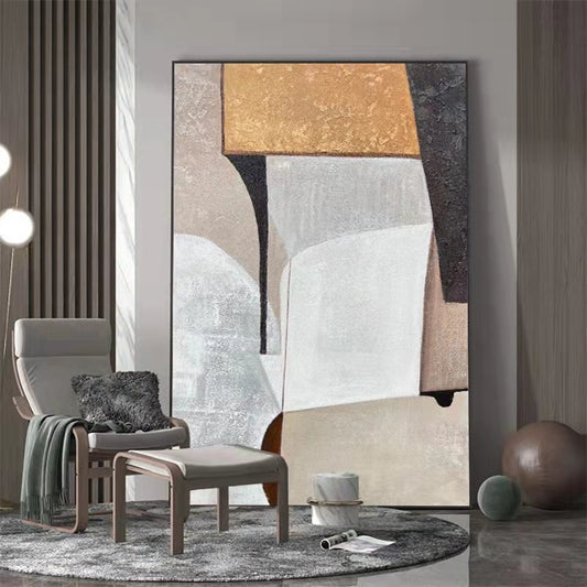 Living Room Floor Painting Nordic Sofa Background Wall Decoration Painting Corridor Aisle Large Vertical Hand painted,31inx47in,No Frame