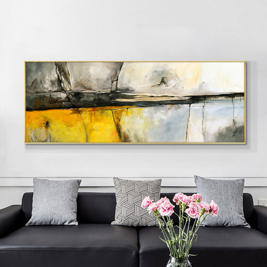 Hand Painted Abstract Oil Painting Beautiful Landscape Art Pictures On Canvas For Home Decor Modern Wall,27inx54in,No Frame