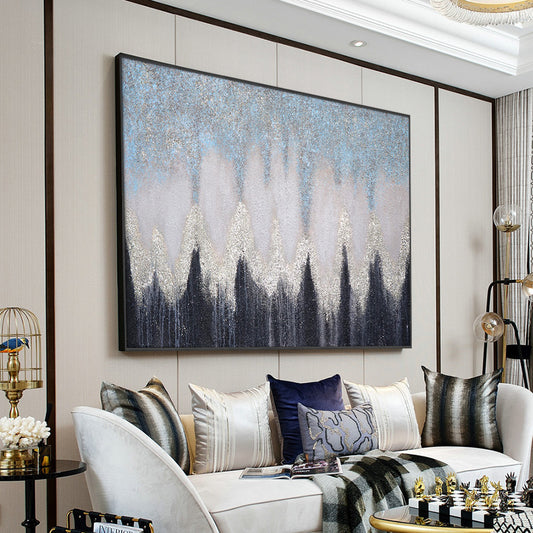 Hand-painted Abstract Oil Painting Modern Minimalist Living Room Light Luxury Villa Substantial Decorative Painting Paintings Go27inx54in,No Frame