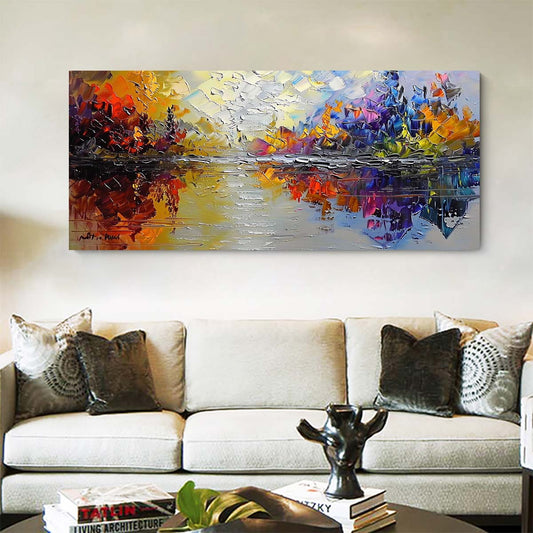 Original creation Landscape Hand painted Oil Painting Canvas Wall Art For Home Living Room Unframed/Rolled #016