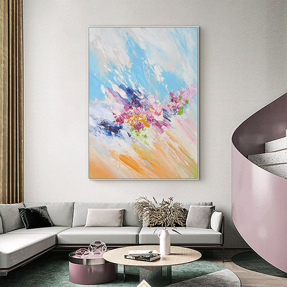 Knife Painting Modern Abstract Large Oil Painting Living Room Office Wall Canvas Handmade Decorative