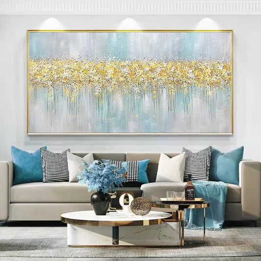 Large Abstract Painting Canvas Art Decorative Painting Hand painted Oil Painting Living Room Bedroom Gold Foil