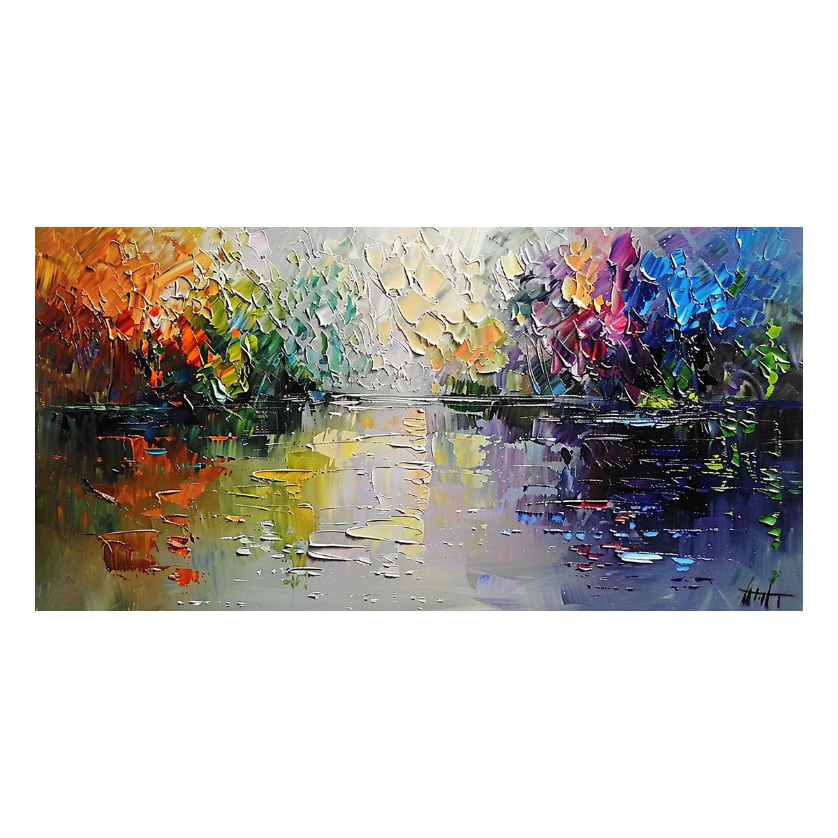 Original creation Landscape Hand painted Oil Painting Canvas Wall Art For Home Living Room Unframed/Rolled #020