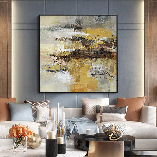 Hand Painted Oil Painting Fashion Abstract Wall Pictures Canvas Decor Art Unframed Canvas Paintings Art,31inx31in,No Frame