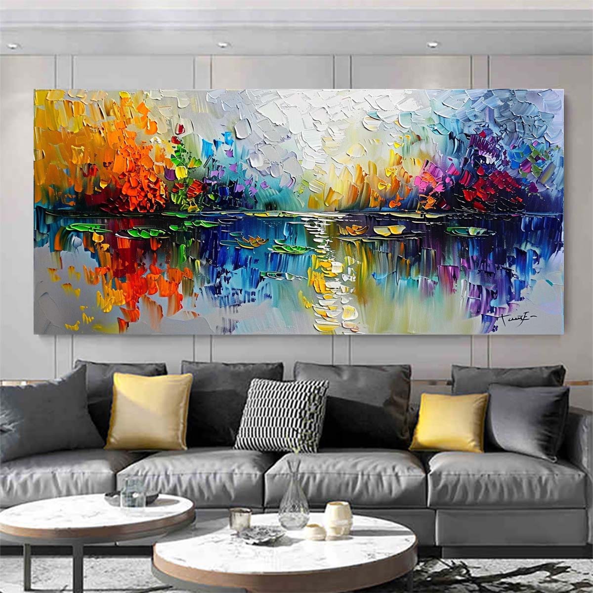 Original creation Landscape Hand painted Oil Painting Canvas Wall Art For Home Living Room Unframed/Rolled #049