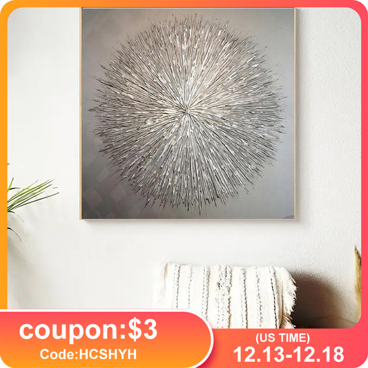 Hot Sale Flower Pictures Wall Art Oil Paintings Unframed For Dining Room Home,31inx31in,No Frame