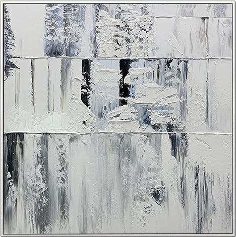 New To Abstract Pure Hand painted Modern Knife Painting Frameless Oil Painting Living Room Simple,31inx31in,No Frame