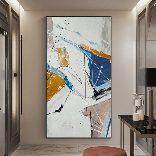 Living Room Bedroom Modern Home Abstract Decorative Painting Large Mural Simple Canvas Painting,31inx47in,No Frame