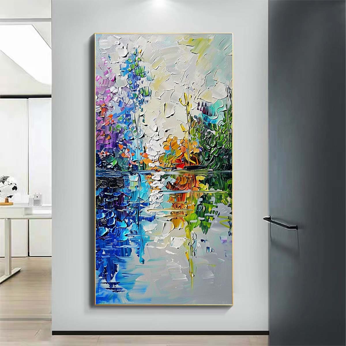 Landscape Paintings Abstract Handmade Oil Painting Modern Home Living Room Decoration Painting,27inx54in,No Frame