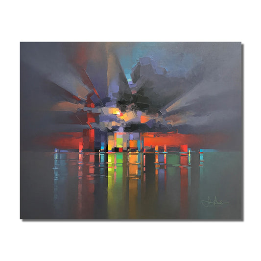 Morden Abstract Landscape Oil Painting Nordic Canvas Poster Wall Art Hand Paint Colorful Oil Painting For