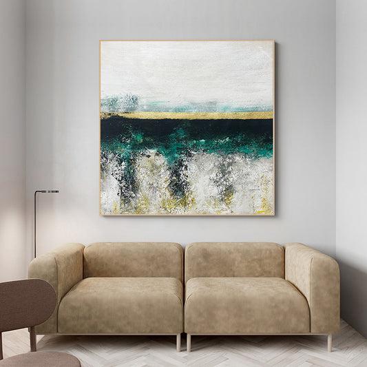 Abstract Gold Leaf Painting Extra Large Wall Art Abstract Acrylic Paintings On Canvas Contemporary Art Wall  (Unframed/Rolled)