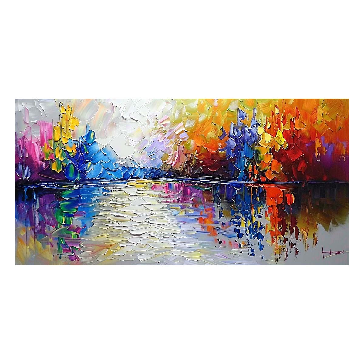 Original creation Landscape Hand painted Oil Painting Canvas Wall Art For Home Living Room Unframed/Rolled #024