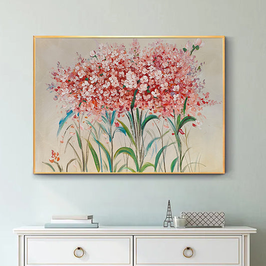 Hand Painted Flower Oil Painting On Canvas In Living Room Modern Wall Art Decorative,31inx47in,No Frame