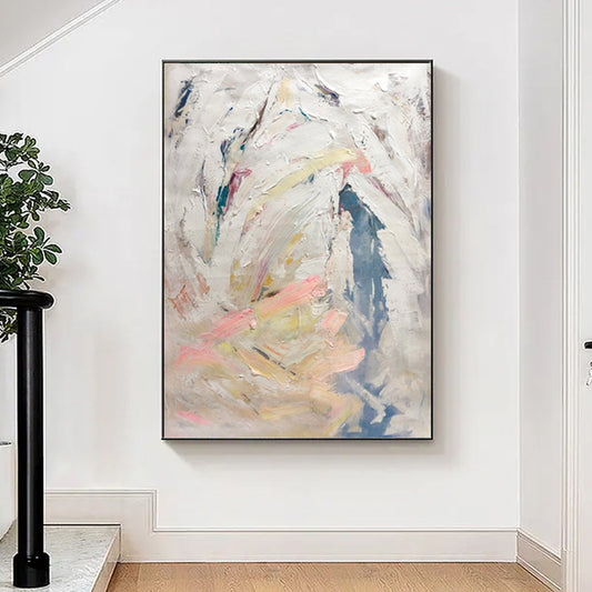 Hand Painted Abstract Oil Painting On Canvas In Living Room Modern Wall Art Decoration,31inx47in,No Frame