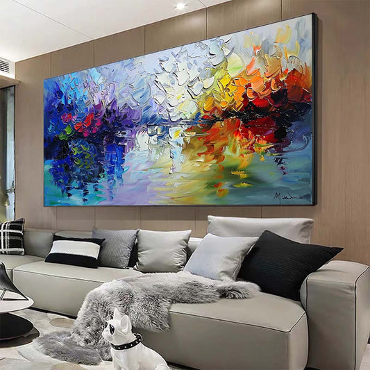 Original creation Landscape Hand painted Oil Painting Canvas Wall Art For Home Living Room Unframed/Rolled #023