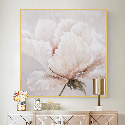 Pure Hand painted Abstract Flower Oil Painting Home Good Canvas Wall Art Wall Hanging Pictures Artwork,31inx31in,No Frame