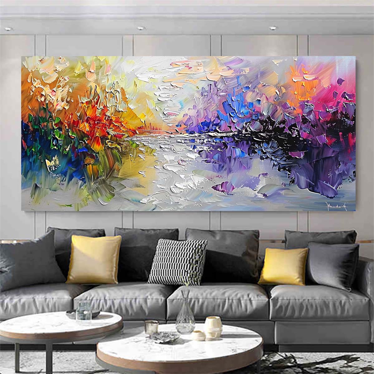 Original creation Landscape Hand painted Oil Painting Canvas Wall Art For Home Living Room Unframed/Rolled #013