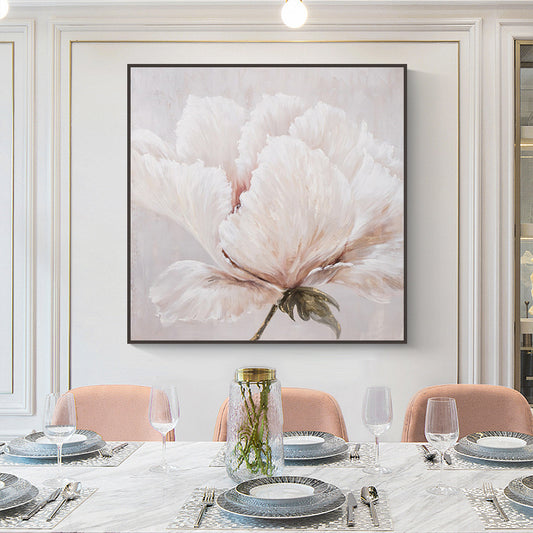 Pure Hand painted Abstract Flower Oil Painting Home Good Canvas Wall Art Wall Hanging Pictures Artwork,31inx31in,No Frame