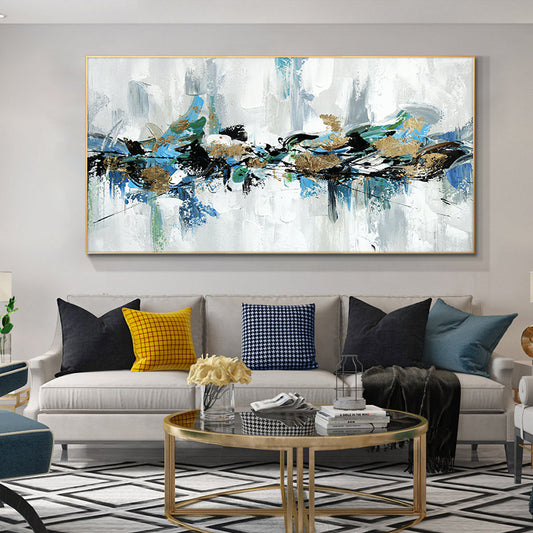 Abstract  Hand Painted Oil Painting Landscape Painting On Canvas Wall Art Pictures For Bedroom,27inx54in,No Frame
