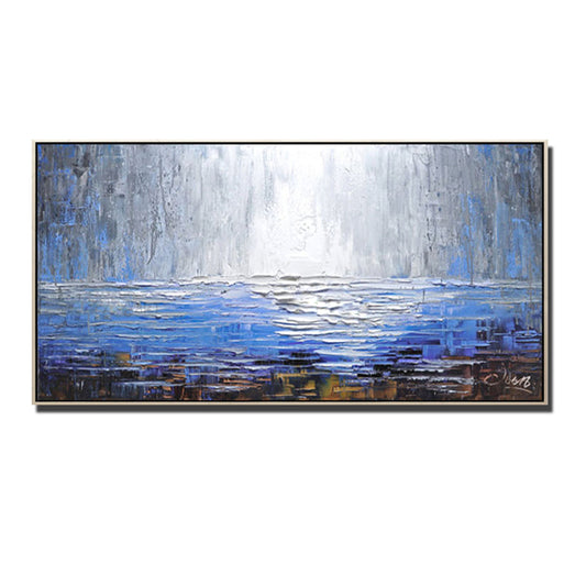 Large Wall Art Handmade Oil Painting 3D Abstract Paintings Wall Decor Canvas Art Landscape Picture,27inx54in,No Frame