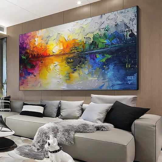 Original creation Landscape Hand painted Oil Painting Canvas Wall Art For Home Living Room Unframed/Rolled #018