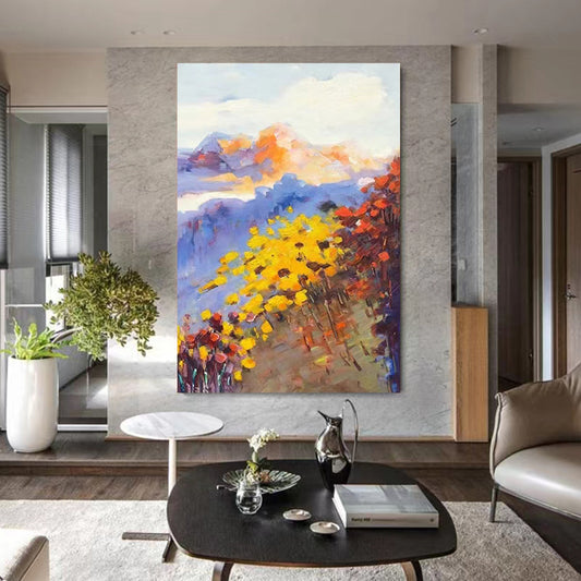 Handpainted Oil Painting Light Luxury Huge Large Size Living Room Decorative Painting Modern Minimalist Abstract Canvas,31inx47in,No Frame