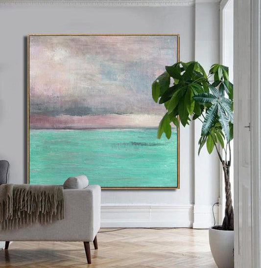 Modern Living Room Entrance Bedroom Nordic Art Gorgeous Red And Blue Color Spots Abstract Decorative Paintings Art Hotel31in,No Frame