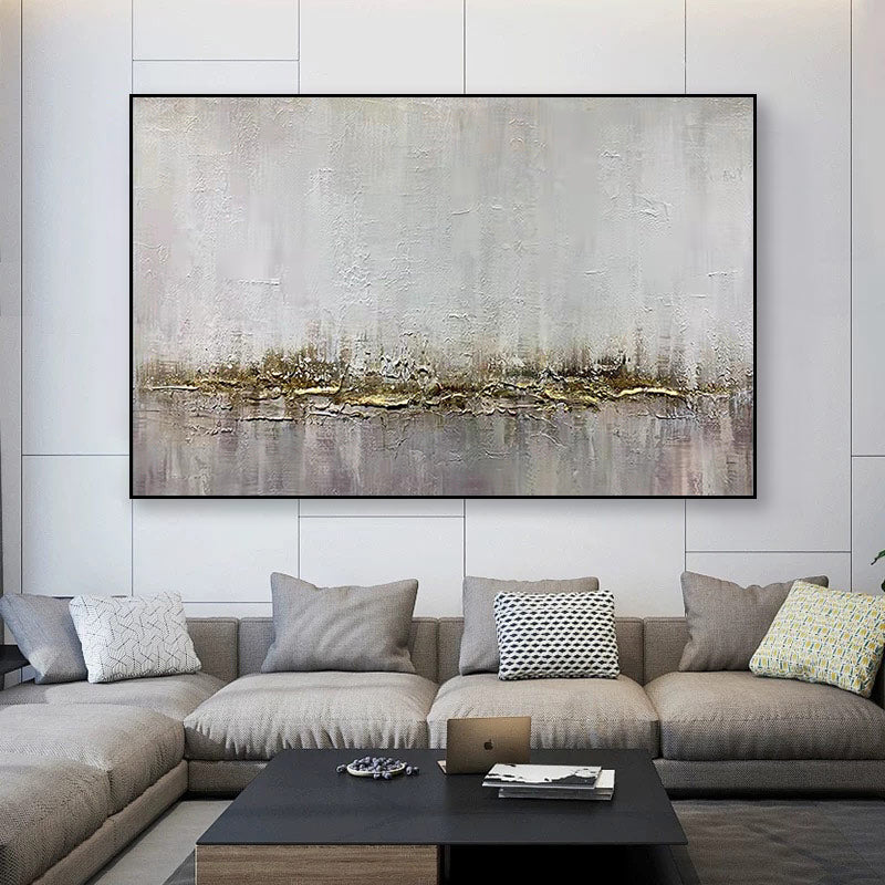 Beautiful Art Wall Pictures For Home Decoration Hand Drawn Canvas Oil Painting Custom Abstract Gold,31inx47in,No Frame