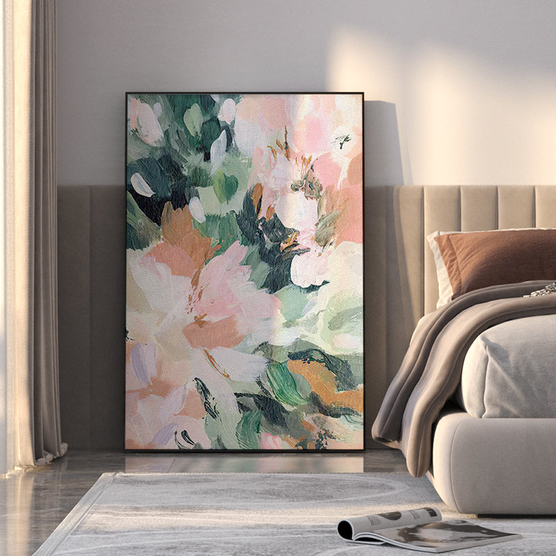 Hand painted Flowers Oil Painting Modern Wall Art On Canvas Living Room Restaurant Decorative Hotel Club,31inx47in,No Frame