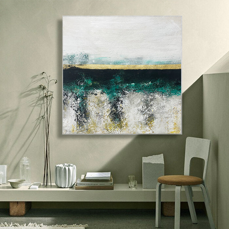 Abstract Gold Leaf Painting Extra Large Wall Art Abstract Acrylic Paintings On Canvas Contemporary Art Wall (Unframed/Rolled)
