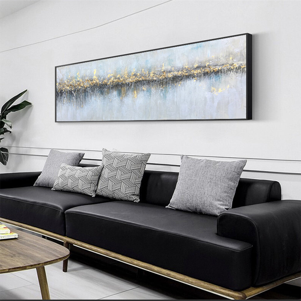 Abstract Wall Art Oil Painting On Canvas Hand Painted Modern Oil Painting For Living Room,27inx54in,No Frame