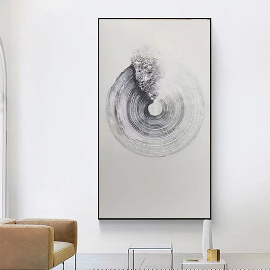 Modern Artwork Home Interior Decoration Abstract Art Unframed Oil Painting Real Hand Painted Canvas Wall,27inx54in,No Frame